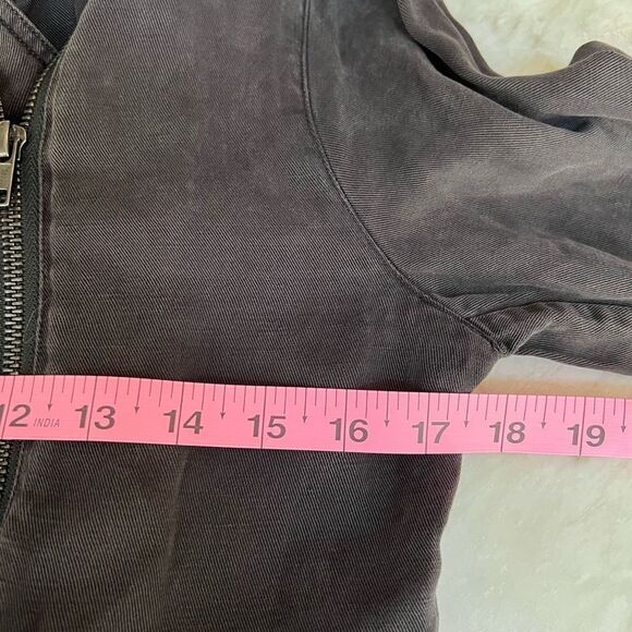 Rails Moto Jacket charcoal grey linen blend size XS - Picture 9 of 10
